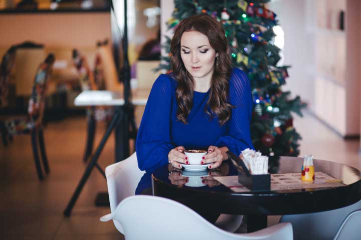 woman in restaurant